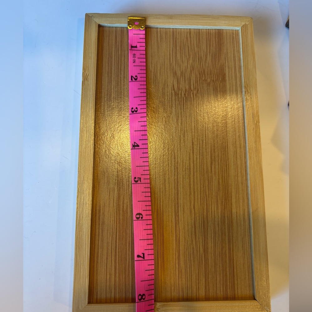 SET/5 3 Wood House Decor with Bee Design, Tray, Garland - Picture 5 of 12